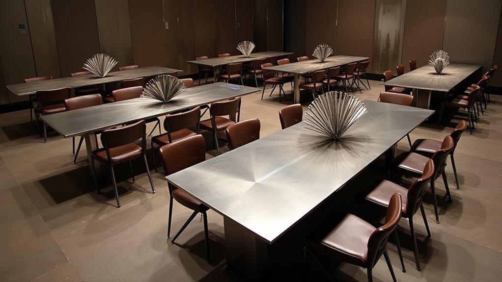 stylish contemporary metal tables