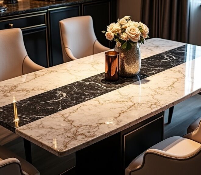 10 Stunning Marble Effect Dining Tables for Your Home