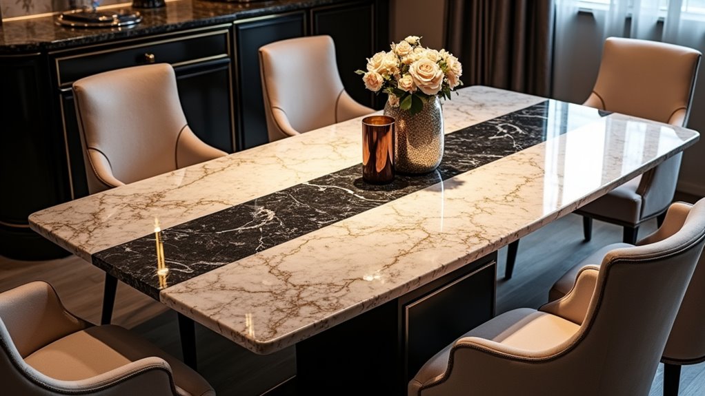 stylish marble dining tables
