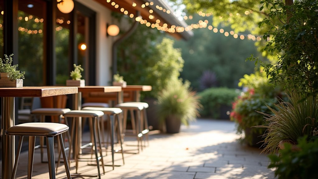 stylish outdoor dining experience