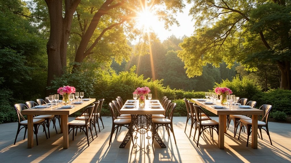 transitional outdoor dining tables