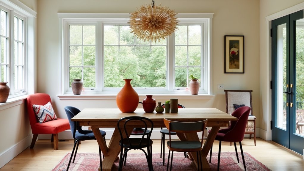 accent pieces enhance dining