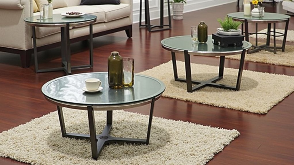 affordable round glass tables