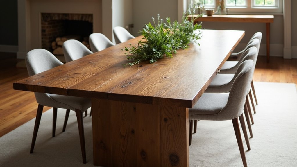artisan reclaimed oak dining table