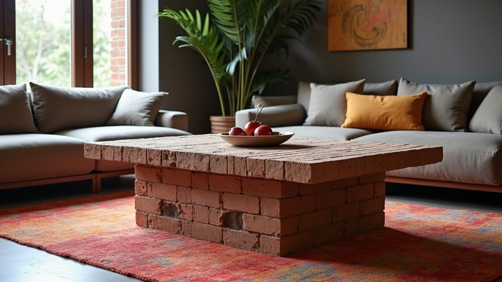 artistic brick coffee table