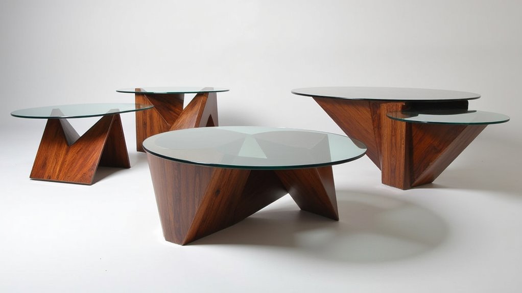 artistic geometric centerpiece table