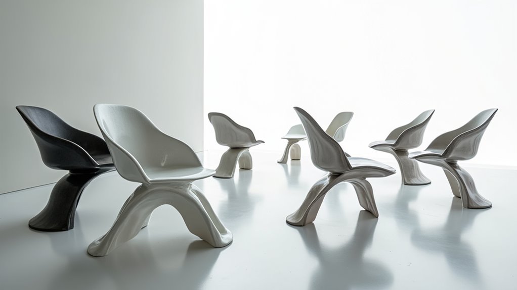 artistic sculptural dining chairs