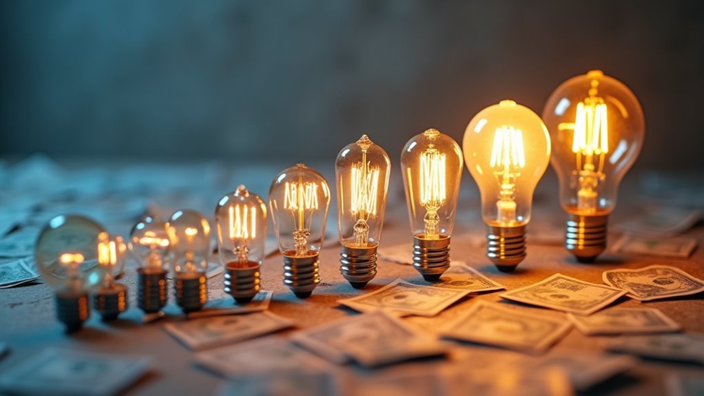 average household light bulb price