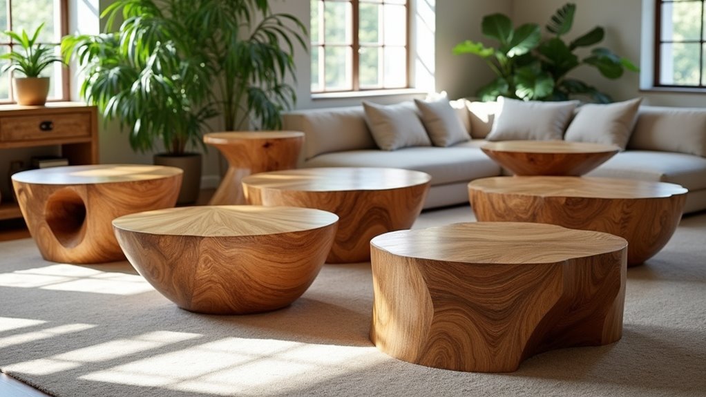 beautiful oak coffee tables