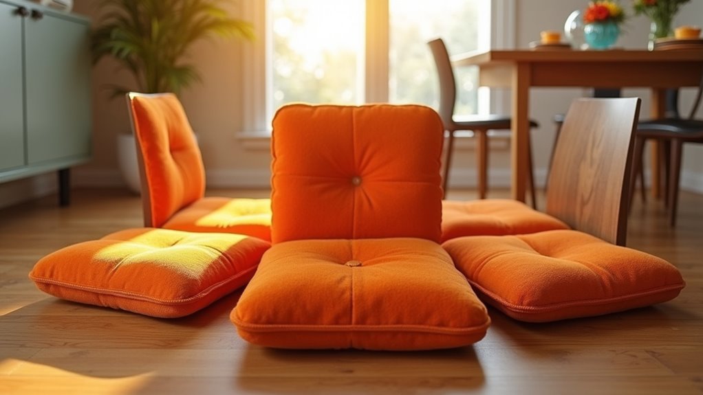best orange chair cushions