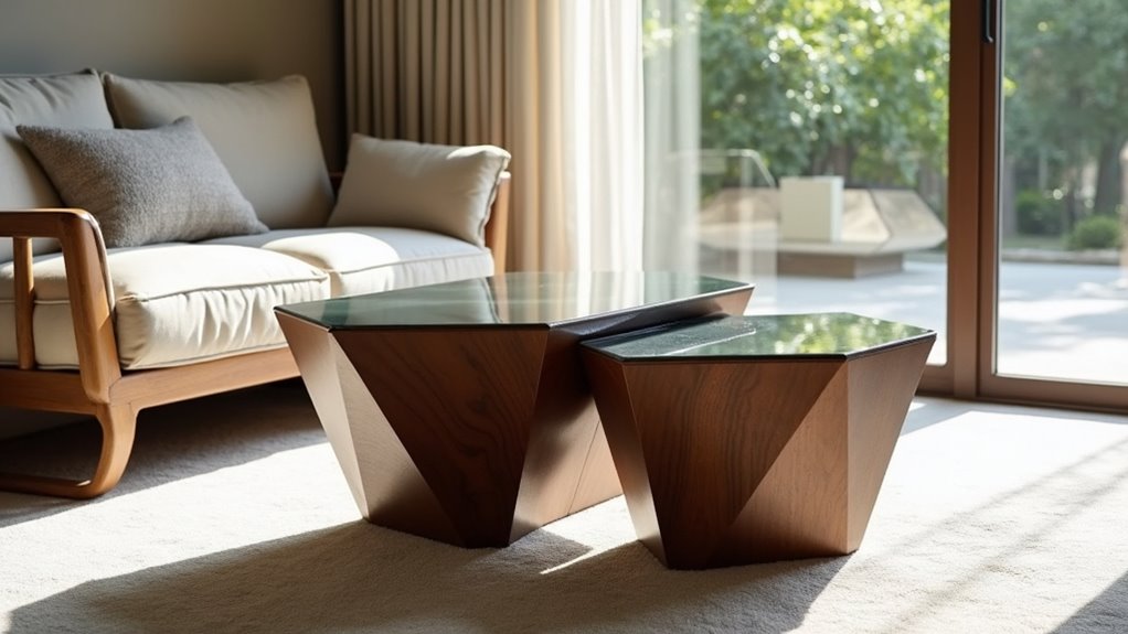 bold artistic nesting tables