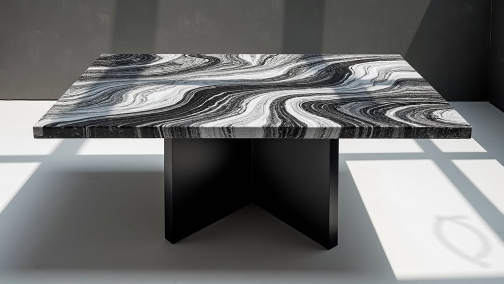 bold black and white marble