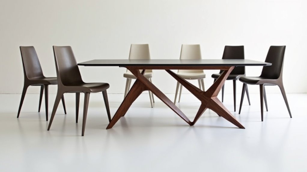 bold geometric dining legs