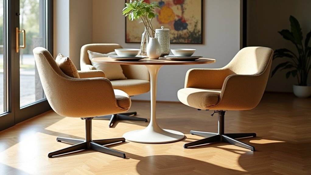 boucl chairs offer comfort