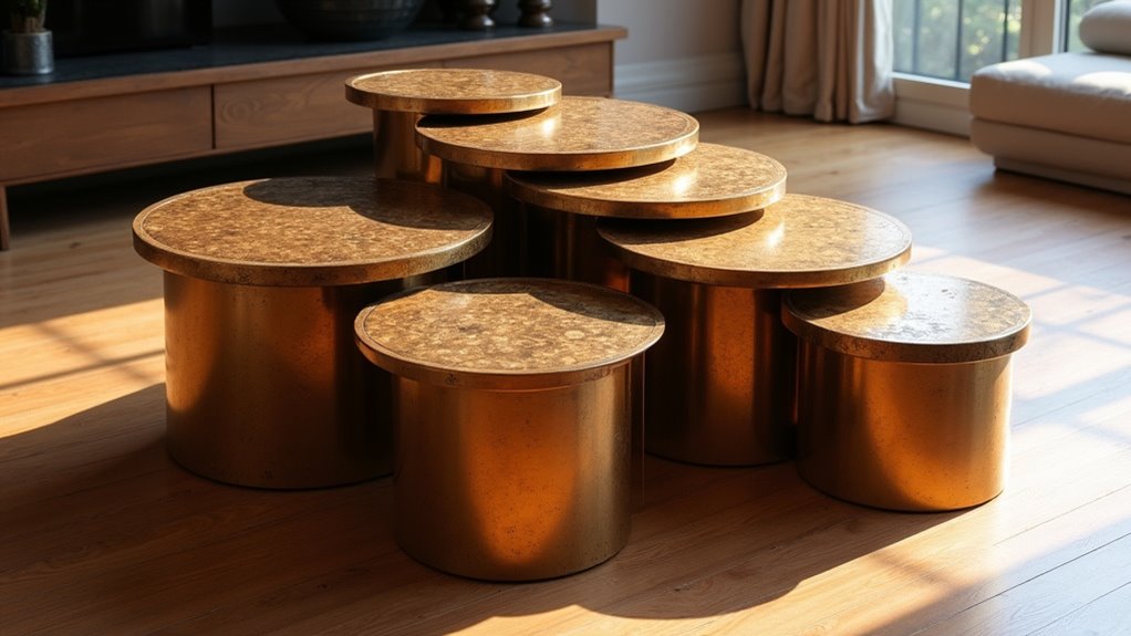 bronze nesting coffee tables