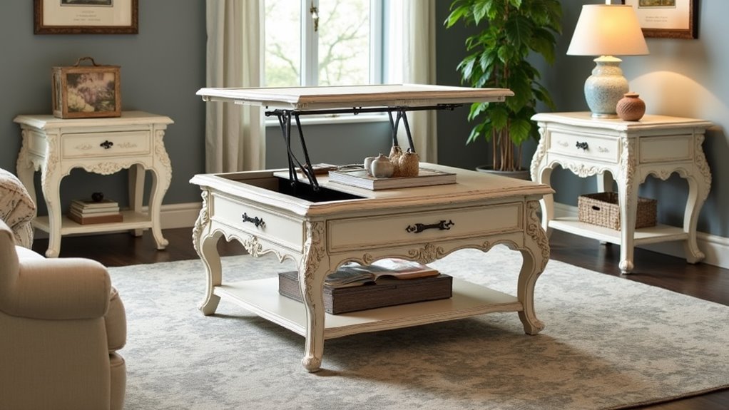charming lift top coffee table