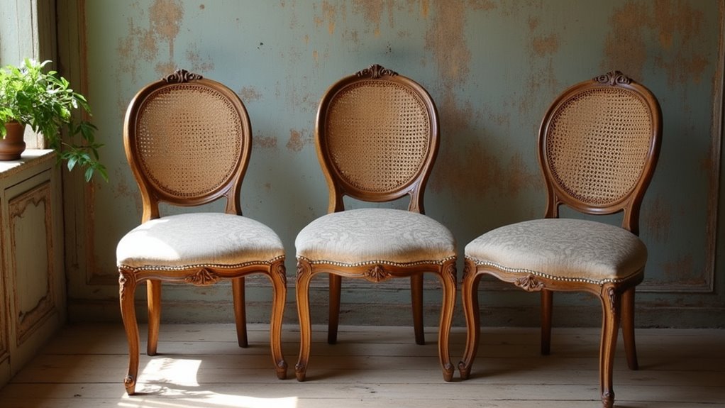 charming rustic oak chairs
