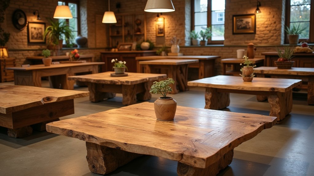 charming rustic oak tables