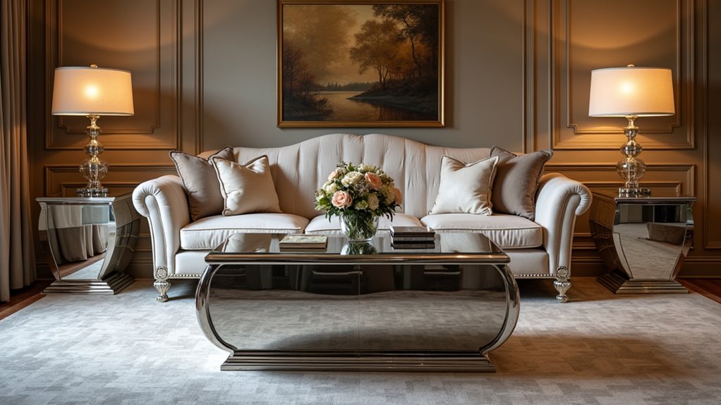 chic mirrored coffee tables