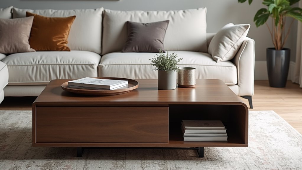 clutter free coffee table aesthetics