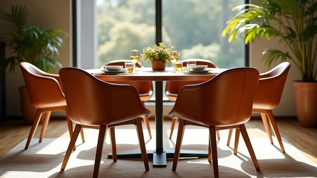 cognac leather oak frame