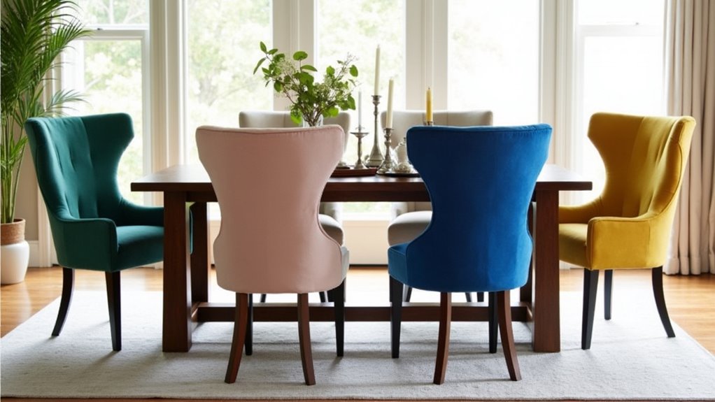 colorful dining chair combinations
