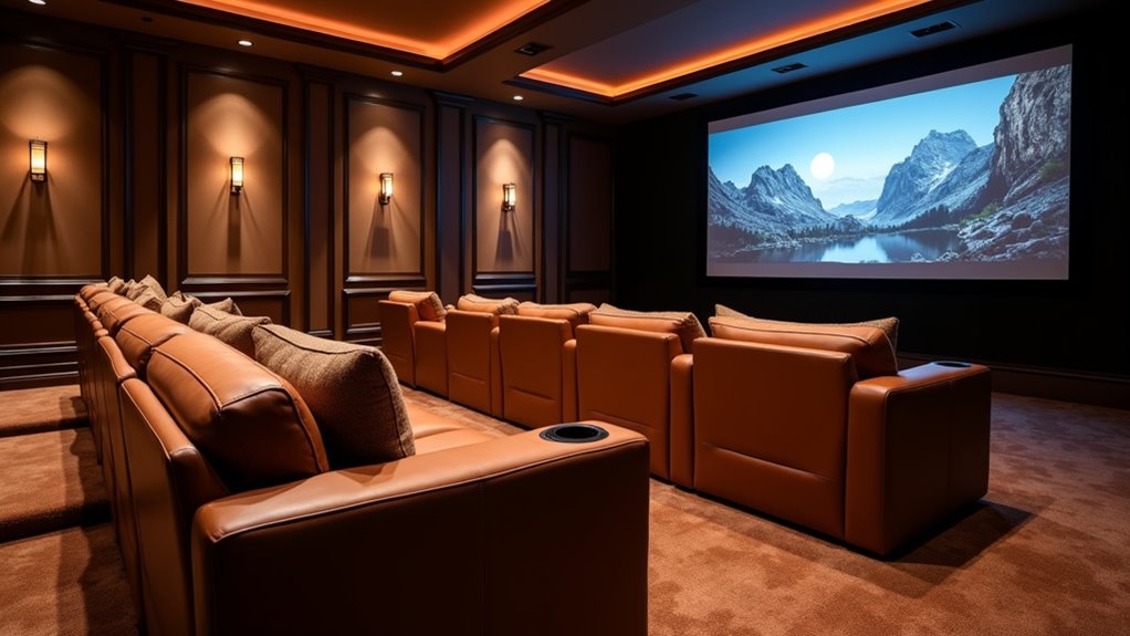 comfortable functional home theater