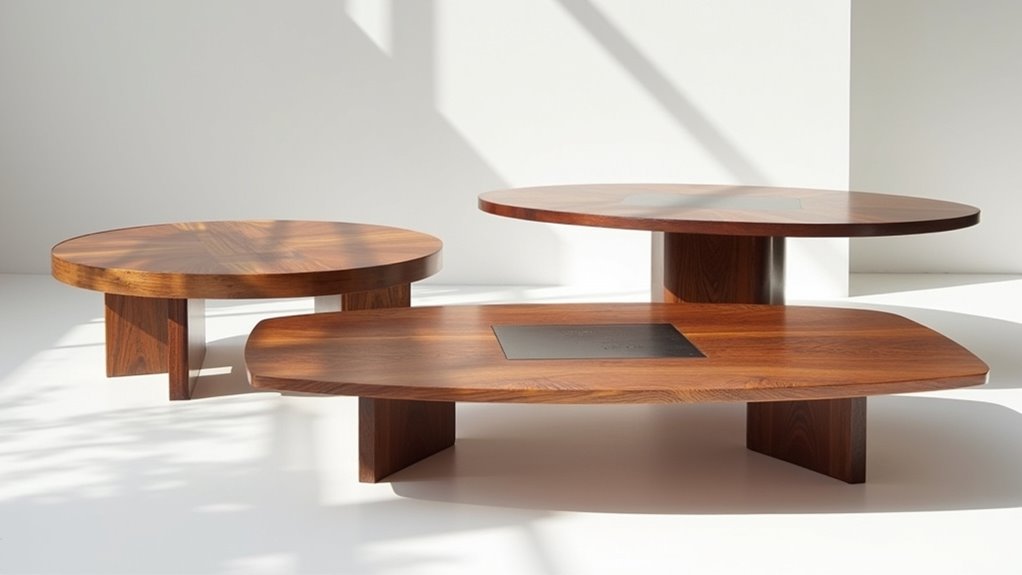 contemporary artisan coffee tables