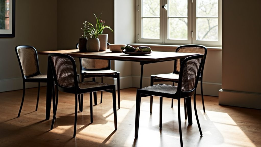 contemporary cane dining chair