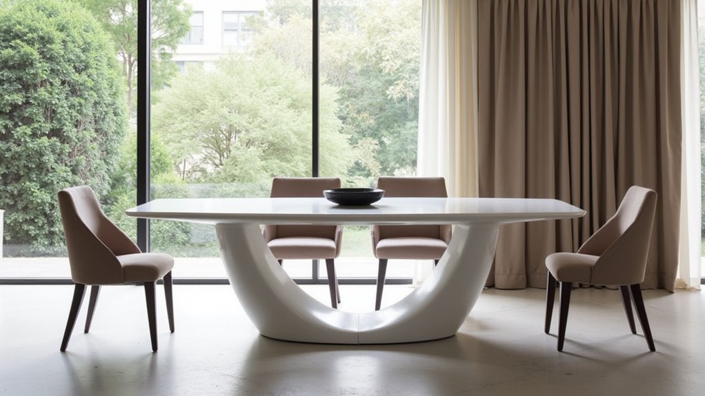 contemporary high gloss dining