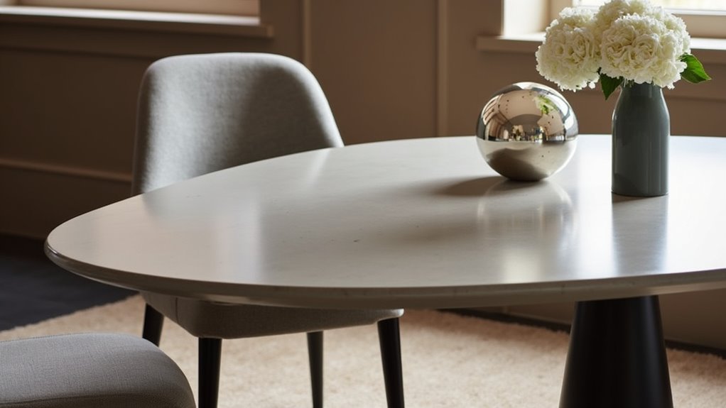 contemporary round dining table