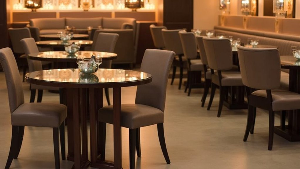 cozy inviting round dining tables