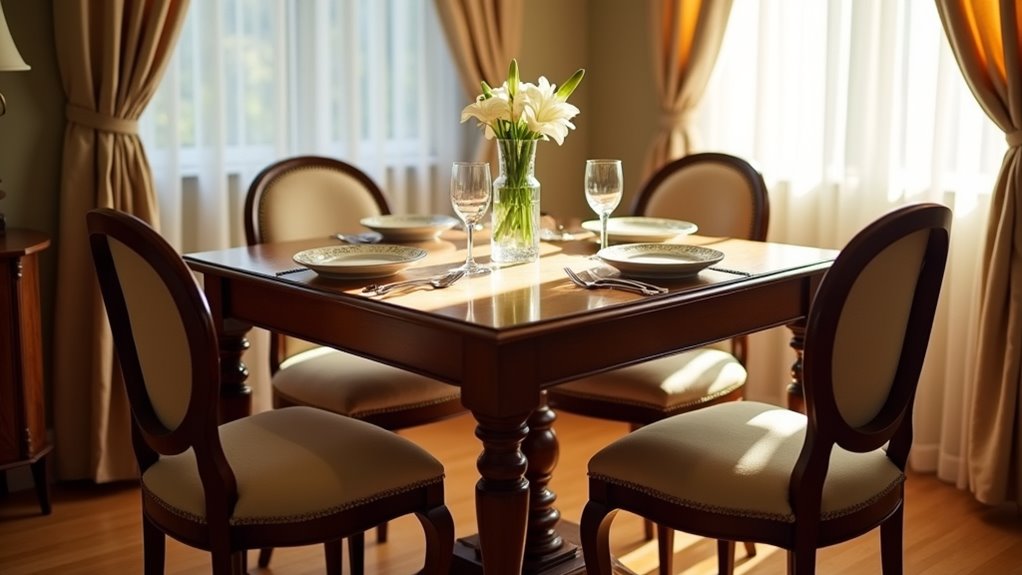 cozy square dining tables