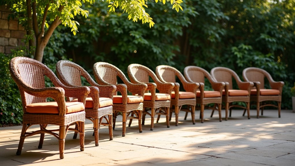 cozy wicker dining chairs