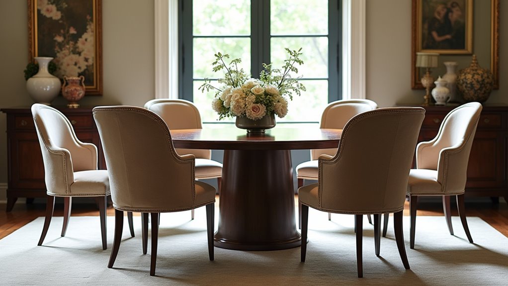 curved arm dining chair brands