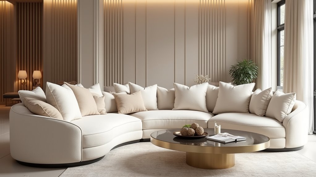 curved cream sofa trends