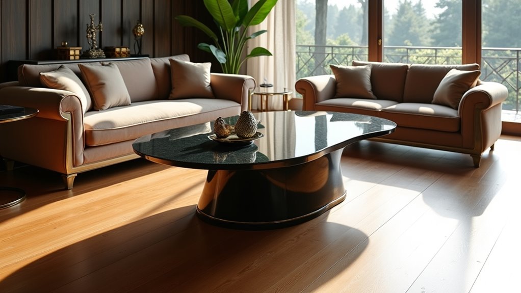 curved edge coffee table