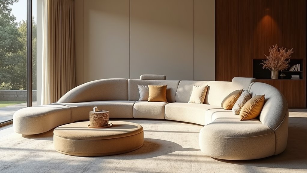 curved sectional modern elegance