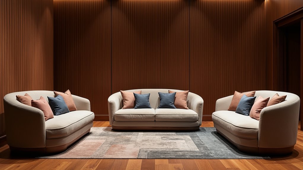 curved sofas enhance aesthetics