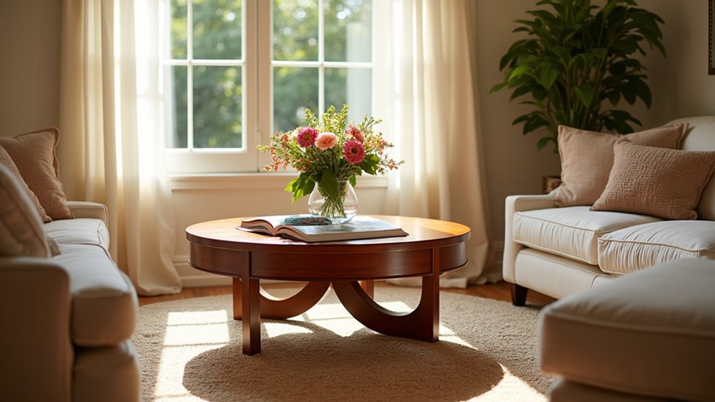 curved wooden coffee tables