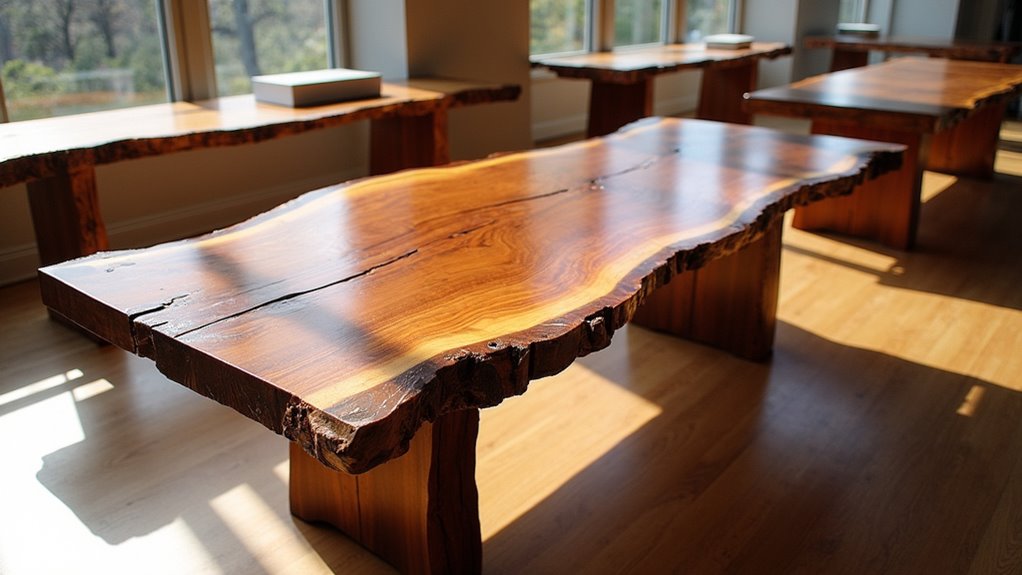 custom wood slab dining tables