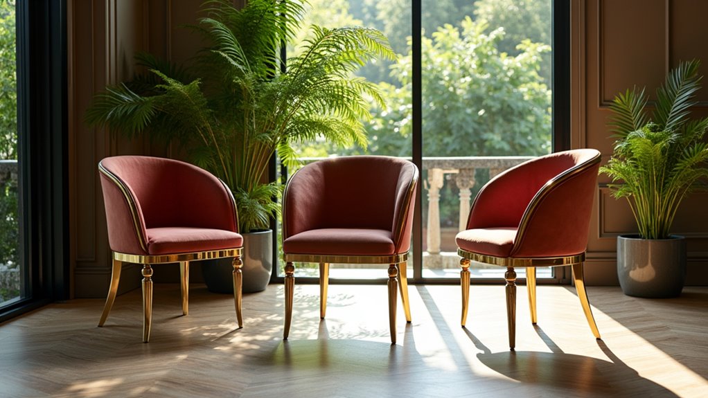 customizable brass dining chairs