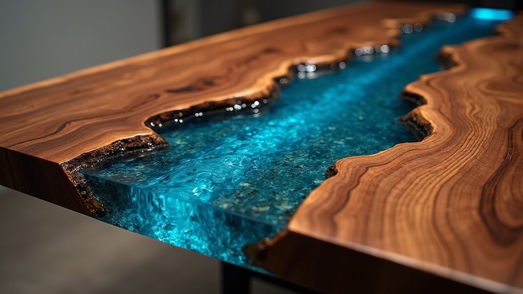 customizable epoxy river table
