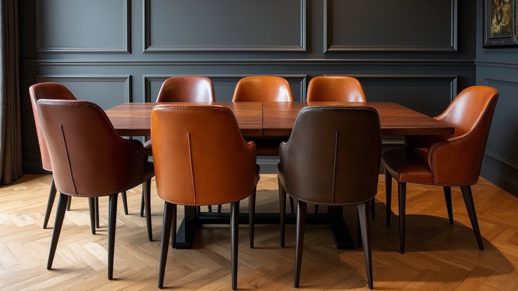customizable leather dining chairs