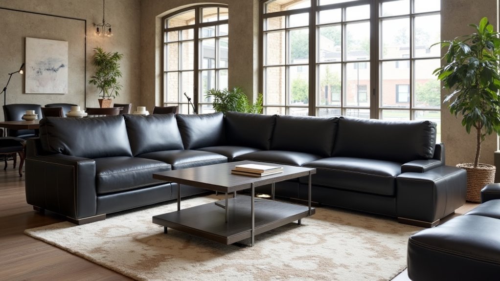 customizable modular leather sectionals