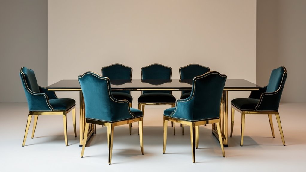 delta brass dining chairs