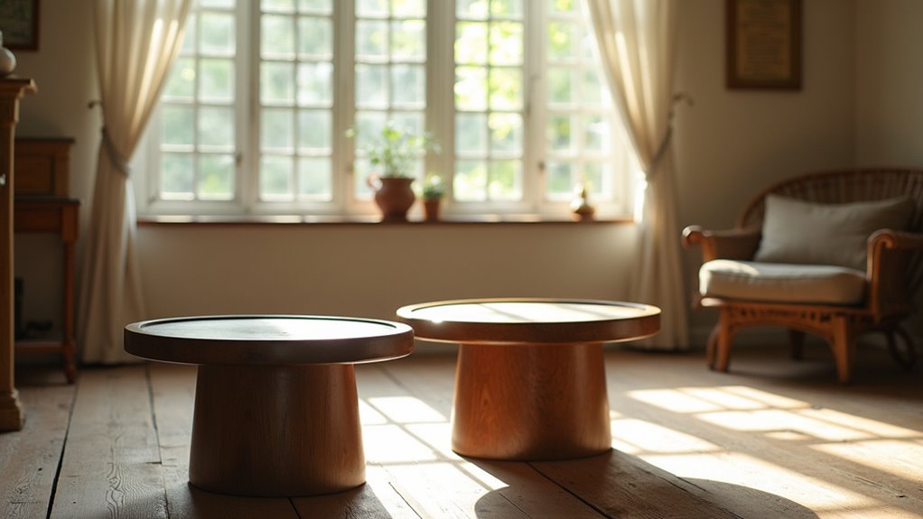 drum style coffee table charm