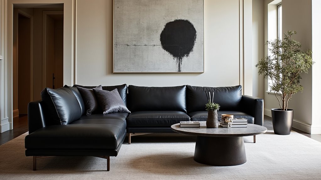 durable modern leather sofa