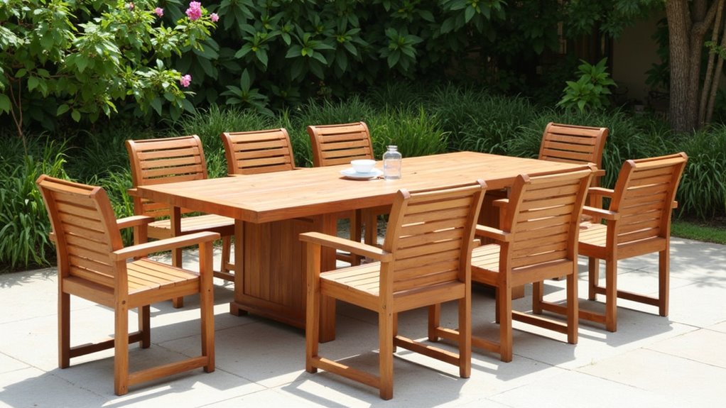 durable teak outdoor dining