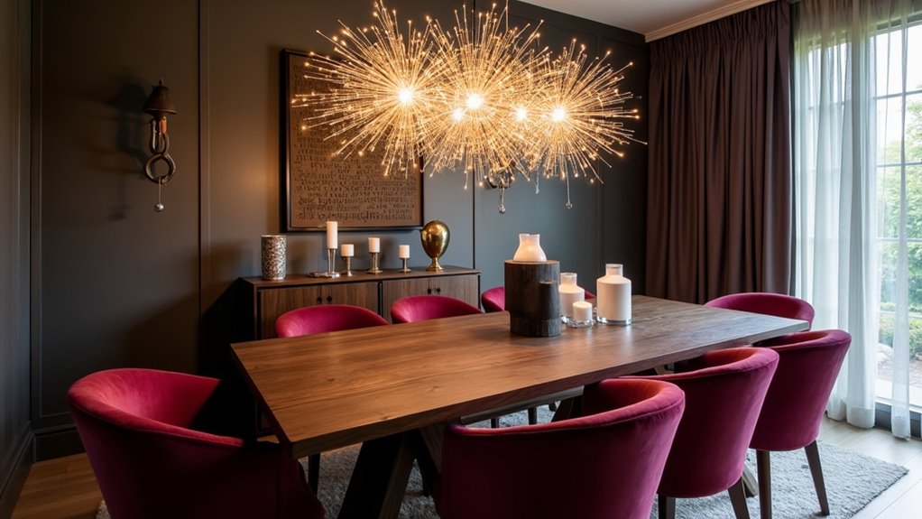 dynamic oversized sculptural lighting